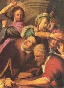 REMBRANDT Harmenszoon van Rijn Christ driving the money-changers from the Temple. USA oil painting artist